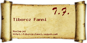 Tiborcz Fanni névjegykártya